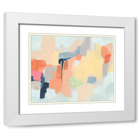 Cartographers Dream II White Modern Wood Framed Art Print with Double Matting by Vess, June Erica