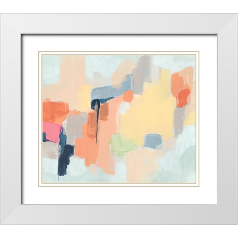 Cartographers Dream II White Modern Wood Framed Art Print with Double Matting by Vess, June Erica