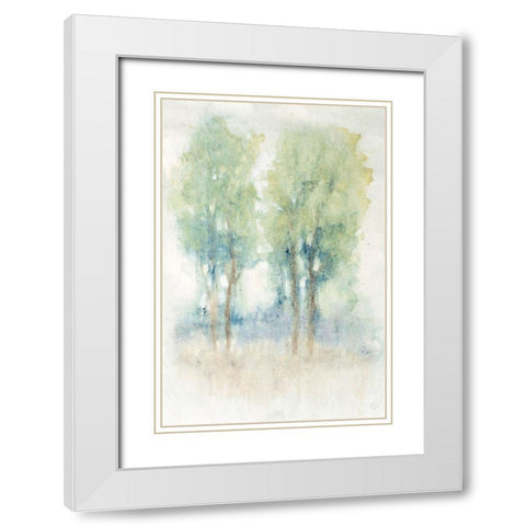 Spontaneous Landscape I White Modern Wood Framed Art Print with Double Matting by OToole, Tim
