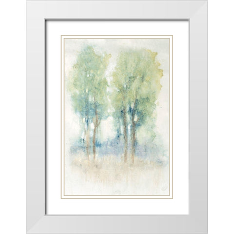 Spontaneous Landscape I White Modern Wood Framed Art Print with Double Matting by OToole, Tim