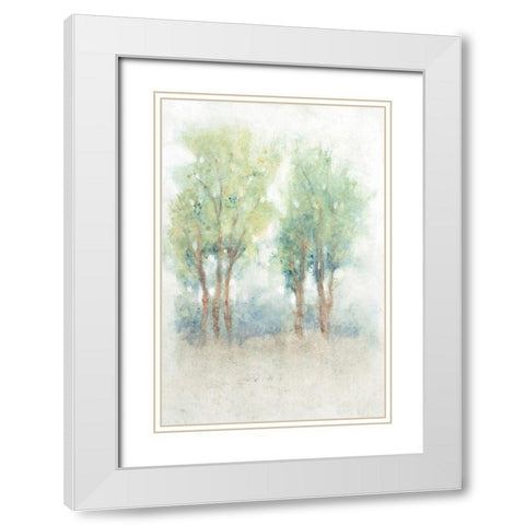 Spontaneous Landscape II White Modern Wood Framed Art Print with Double Matting by OToole, Tim