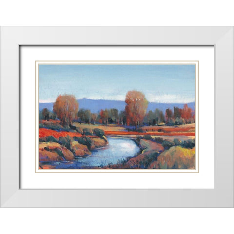 Hidden Creek II White Modern Wood Framed Art Print with Double Matting by OToole, Tim