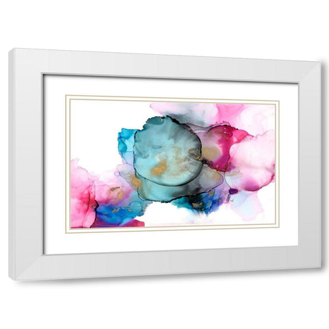 Borealis I White Modern Wood Framed Art Print with Double Matting by Goldberger, Jennifer