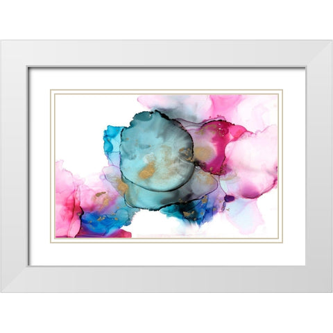 Borealis I White Modern Wood Framed Art Print with Double Matting by Goldberger, Jennifer