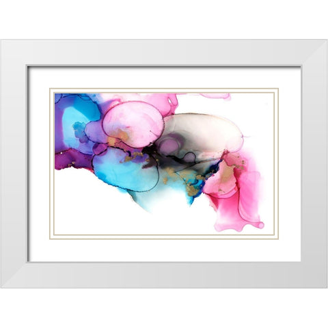 Borealis II White Modern Wood Framed Art Print with Double Matting by Goldberger, Jennifer