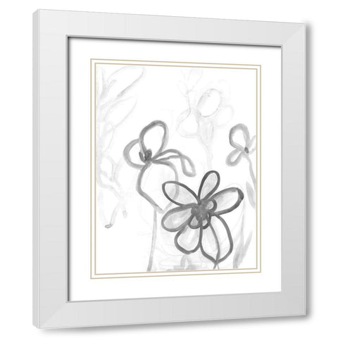 Winter Garden I White Modern Wood Framed Art Print with Double Matting by Vess, June Erica