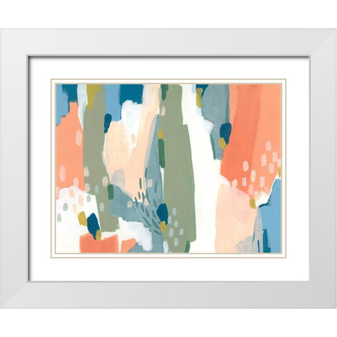 Puzzle Shift I White Modern Wood Framed Art Print with Double Matting by Vess, June Erica