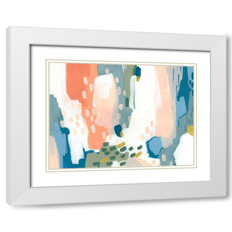 Puzzle Shift II White Modern Wood Framed Art Print with Double Matting by Vess, June Erica