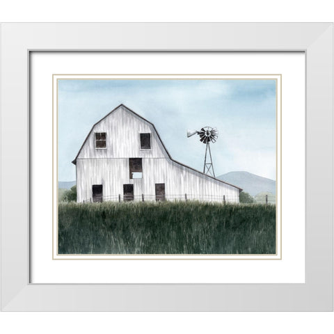 Bygone Barn I White Modern Wood Framed Art Print with Double Matting by Popp, Grace