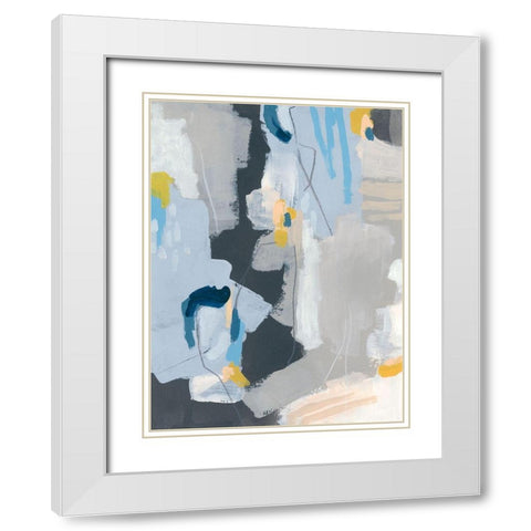 Joy Notes I White Modern Wood Framed Art Print with Double Matting by Vess, June Erica