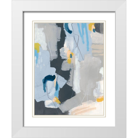 Joy Notes I White Modern Wood Framed Art Print with Double Matting by Vess, June Erica