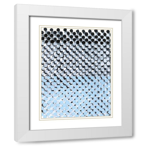 Perforation I White Modern Wood Framed Art Print with Double Matting by Lam, Vanna