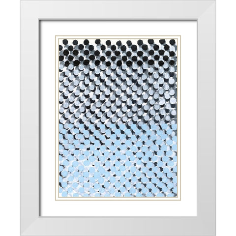 Perforation I White Modern Wood Framed Art Print with Double Matting by Lam, Vanna