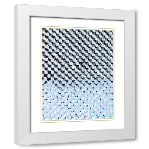 Perforation II White Modern Wood Framed Art Print with Double Matting by Lam, Vanna