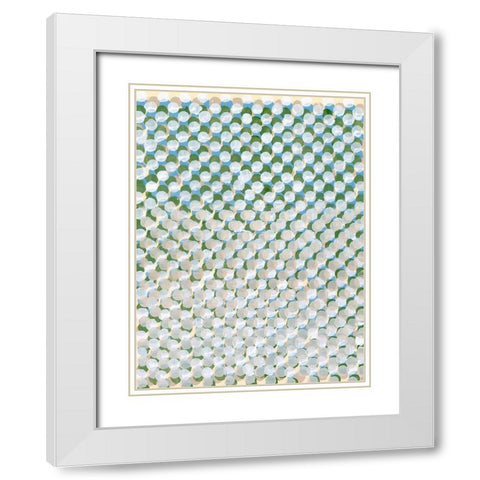 Perforation III White Modern Wood Framed Art Print with Double Matting by Lam, Vanna