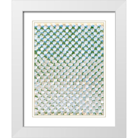 Perforation III White Modern Wood Framed Art Print with Double Matting by Lam, Vanna