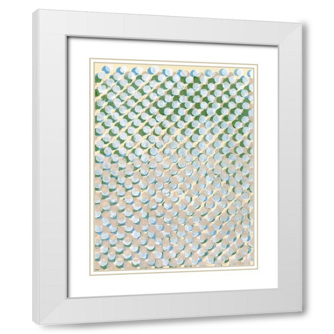 Perforation IV White Modern Wood Framed Art Print with Double Matting by Lam, Vanna
