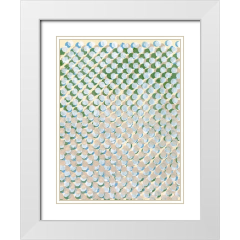 Perforation IV White Modern Wood Framed Art Print with Double Matting by Lam, Vanna