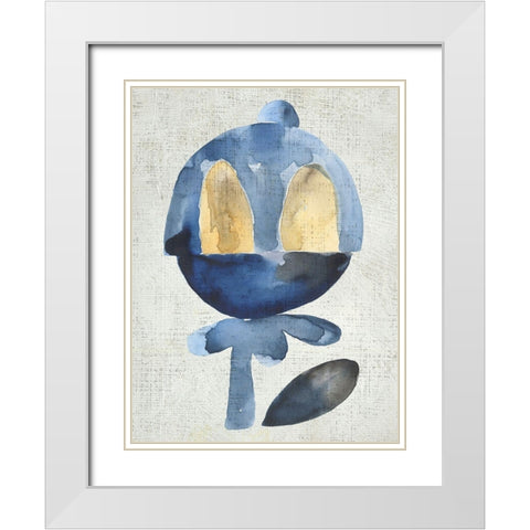 Sea Flower II White Modern Wood Framed Art Print with Double Matting by Zarris, Chariklia