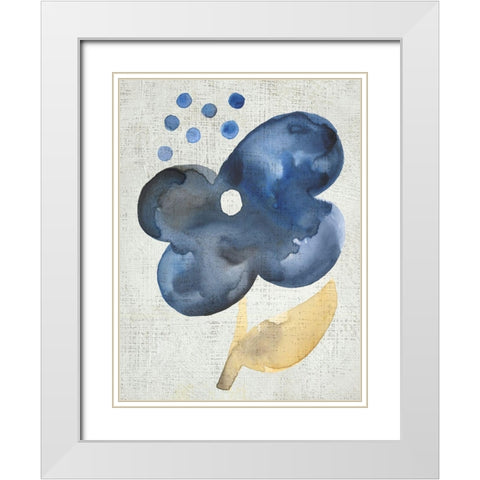 Sea Flower III White Modern Wood Framed Art Print with Double Matting by Zarris, Chariklia