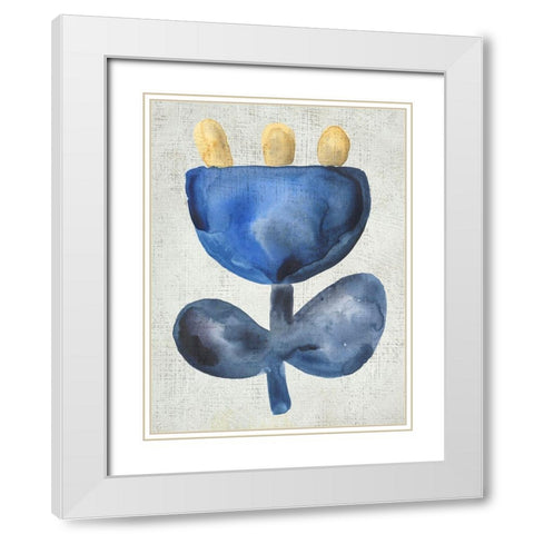 Sea Flower VI White Modern Wood Framed Art Print with Double Matting by Zarris, Chariklia