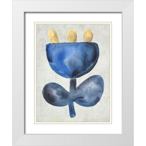 Sea Flower VI White Modern Wood Framed Art Print with Double Matting by Zarris, Chariklia