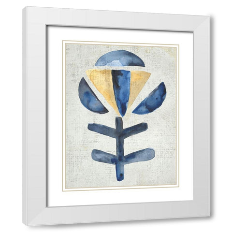 Sea Flower VIII White Modern Wood Framed Art Print with Double Matting by Zarris, Chariklia