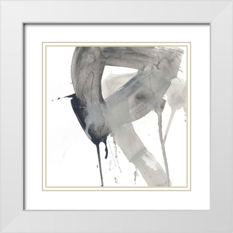 Swath I White Modern Wood Framed Art Print with Double Matting by Vess, June Erica