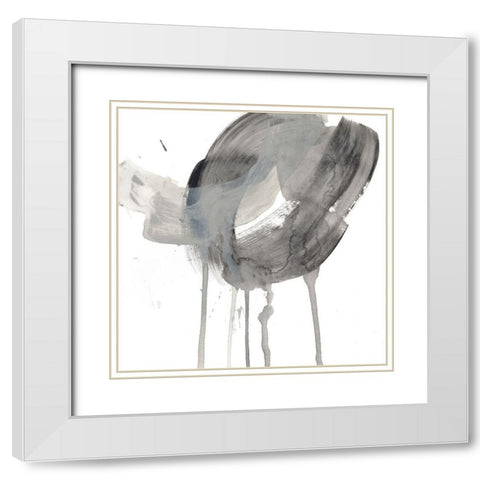 Swath II White Modern Wood Framed Art Print with Double Matting by Vess, June Erica