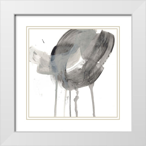 Swath II White Modern Wood Framed Art Print with Double Matting by Vess, June Erica
