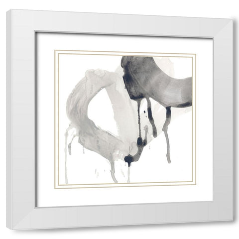 Swath IV White Modern Wood Framed Art Print with Double Matting by Vess, June Erica