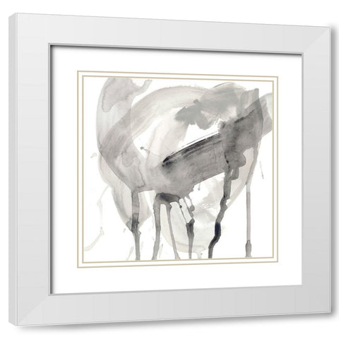 Swath V White Modern Wood Framed Art Print with Double Matting by Vess, June Erica