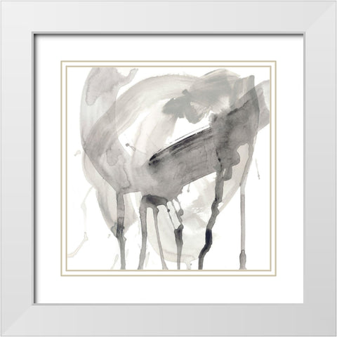 Swath V White Modern Wood Framed Art Print with Double Matting by Vess, June Erica