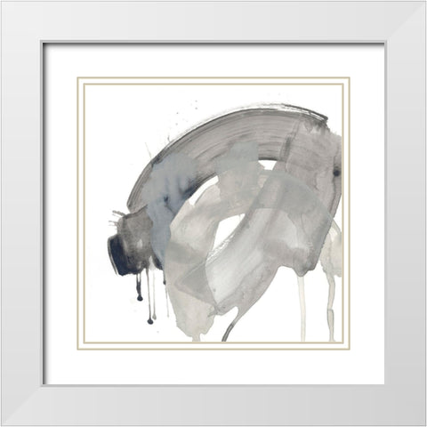 Swath VIII White Modern Wood Framed Art Print with Double Matting by Vess, June Erica