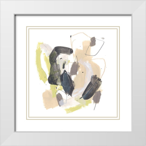 Kinetic Orbit I White Modern Wood Framed Art Print with Double Matting by Vess, June Erica
