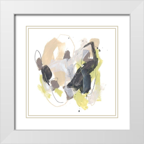 Kinetic Orbit II White Modern Wood Framed Art Print with Double Matting by Vess, June Erica
