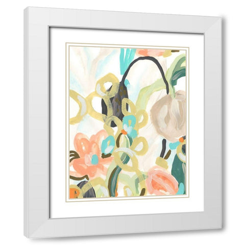 Tropical Jest II White Modern Wood Framed Art Print with Double Matting by Vess, June Erica
