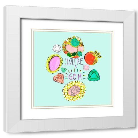 Oceans Bottom I White Modern Wood Framed Art Print with Double Matting by Blanckslate