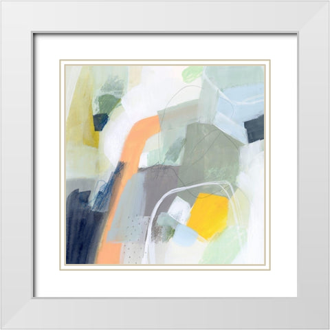 Tumbled Topography I White Modern Wood Framed Art Print with Double Matting by Borges, Victoria