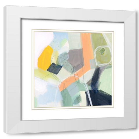 Tumbled Topography II White Modern Wood Framed Art Print with Double Matting by Borges, Victoria