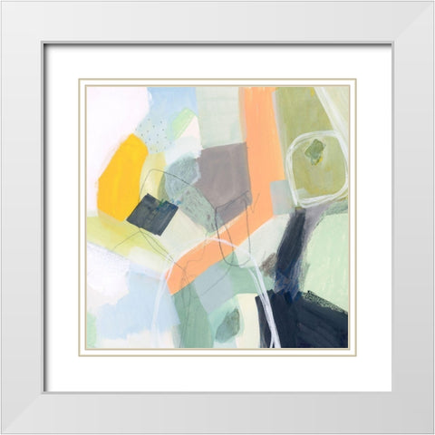 Tumbled Topography II White Modern Wood Framed Art Print with Double Matting by Borges, Victoria
