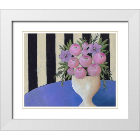 Subtle Bouquet II White Modern Wood Framed Art Print with Double Matting by Moore, Regina