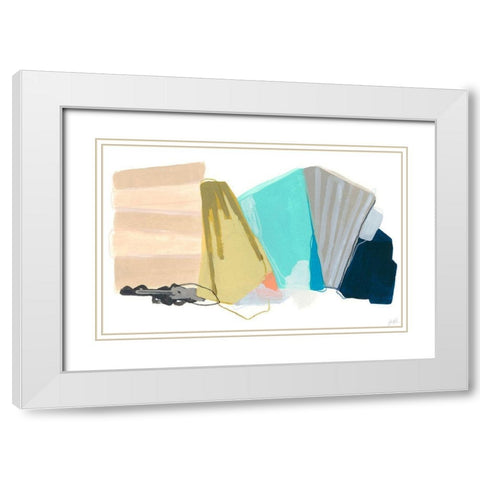 Accordion Fold I White Modern Wood Framed Art Print with Double Matting by Vess, June Erica