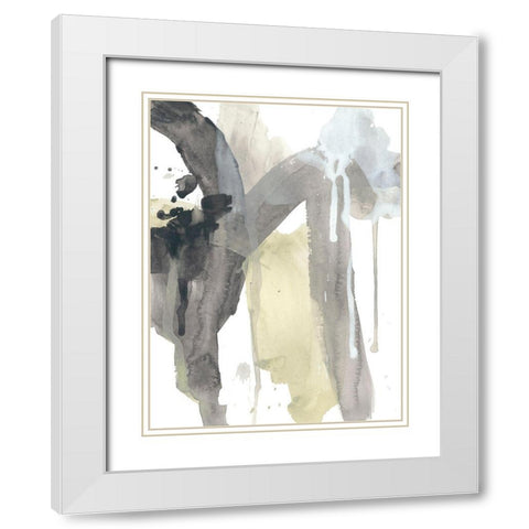 Verdigris Momentum I White Modern Wood Framed Art Print with Double Matting by Vess, June Erica