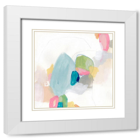 Candy Jacket II White Modern Wood Framed Art Print with Double Matting by Vess, June Erica