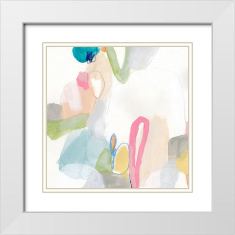 Candy Jacket III White Modern Wood Framed Art Print with Double Matting by Vess, June Erica