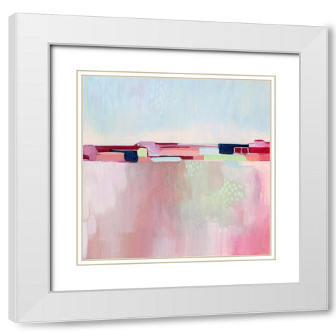Candy Cityscape I White Modern Wood Framed Art Print with Double Matting by Popp, Grace