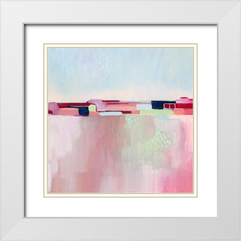 Candy Cityscape I White Modern Wood Framed Art Print with Double Matting by Popp, Grace
