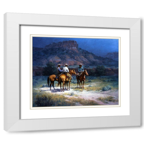 Moonshine White Modern Wood Framed Art Print with Double Matting by Sorenson, Jack