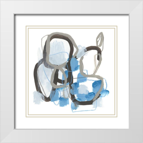 Pendulum Overlap I White Modern Wood Framed Art Print with Double Matting by Vess, June Erica